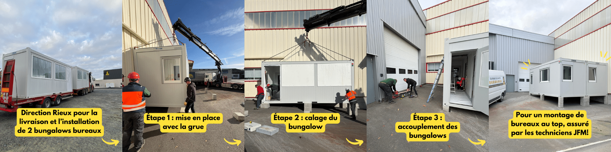 Etape montage bungalows Rouxel